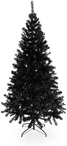 חופשה מושלמת 4 'עץ חג המולד של אורן קנדי ​​שחור | 291 טיפים, דיא 30 | כולל דוכן מתכת